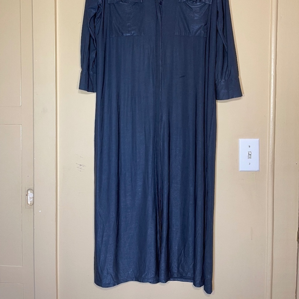 L'AGENCE Elegant Navy Long Sleeve Dress - Picture 3 of 8